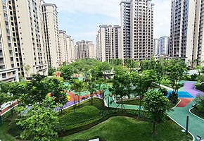 楓丹郡丨C4戶型鑒賞，300米闊尺中庭視野